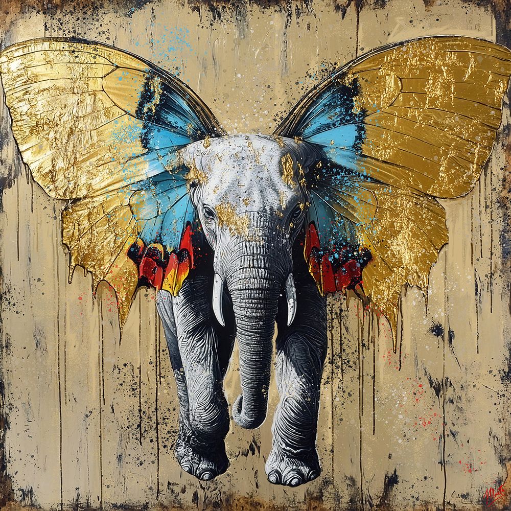 Elephant Butterfly Hybrid I art print by Marta Wiley for $57.95 CAD