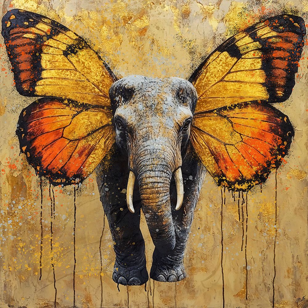 Elephant Butterfly Hybrid II art print by Marta Wiley for $57.95 CAD