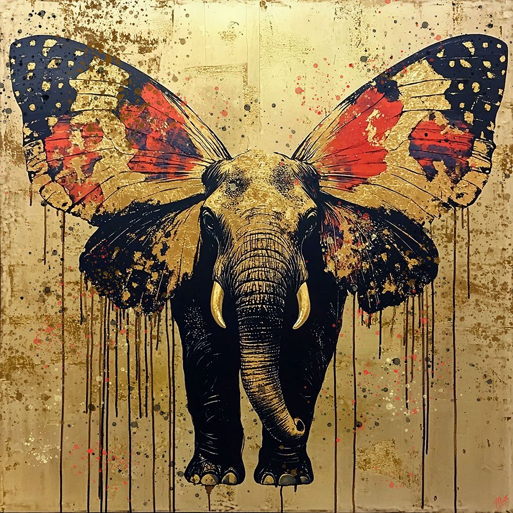 Elephant Butterfly Hybrid III art print by Marta Wiley for $57.95 CAD