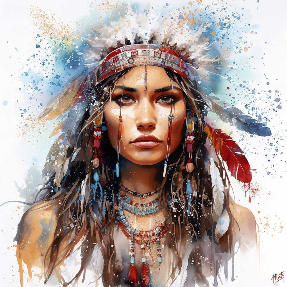 Indian Watercolfor III art print by Marta Wiley for $57.95 CAD