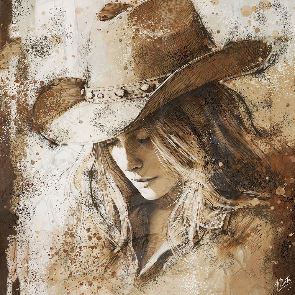 Cowgirl sketch I art print by Marta Wiley for $57.95 CAD