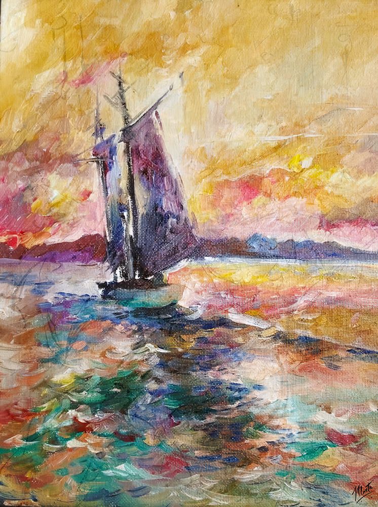 Soft Sailing I art print by Marta Wiley for $57.95 CAD