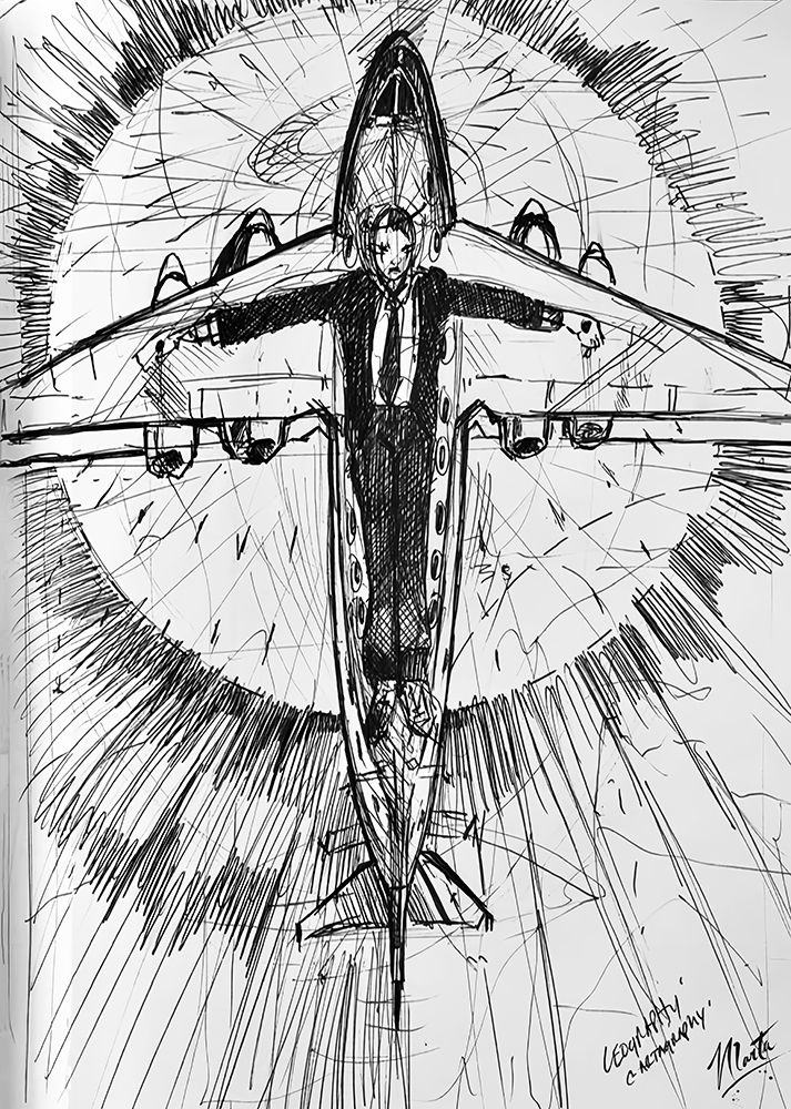 The Business Man Crucified Sketch art print by Marta Wiley for $57.95 CAD