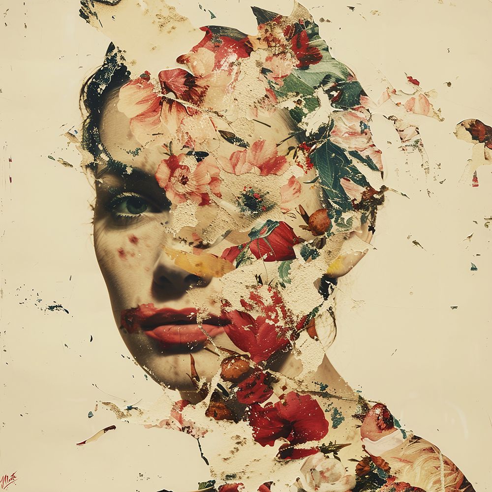 Flower Face Collage V art print by Marta Wiley for $57.95 CAD
