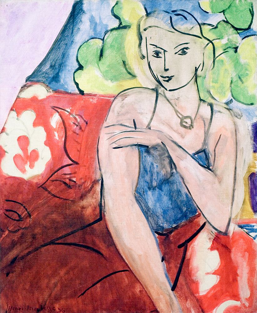Young Girl Seated 1936 art print by Henri Matisse for $57.95 CAD