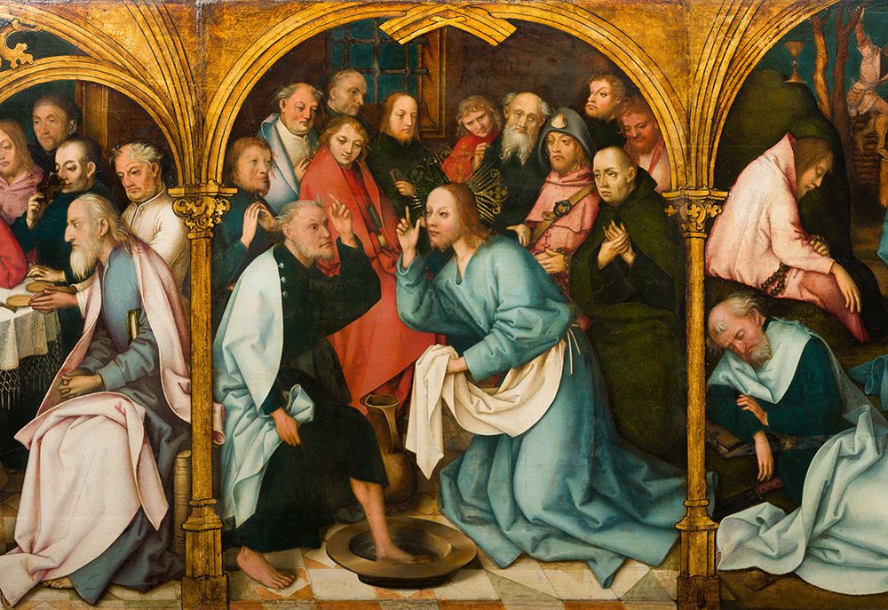 Christ Washing St Peters Feet 1501 art print by Hans Holbein the Elder for $57.95 CAD
