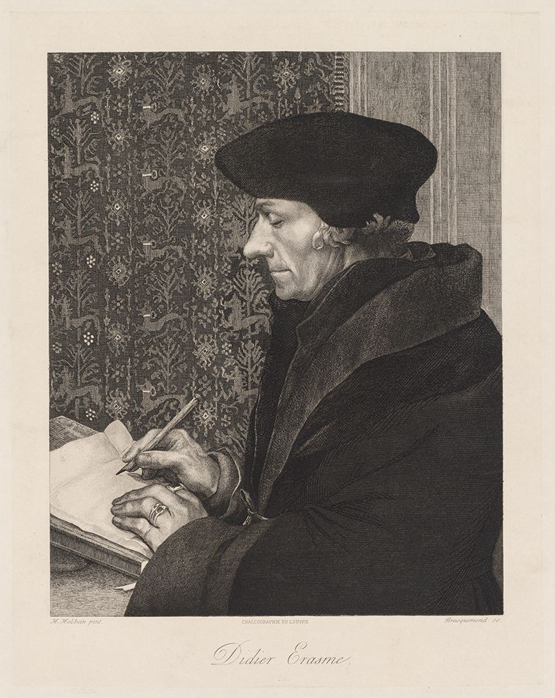Erasmus, Didier Erasme Etching art print by Hans Holbein the Younger for $57.95 CAD