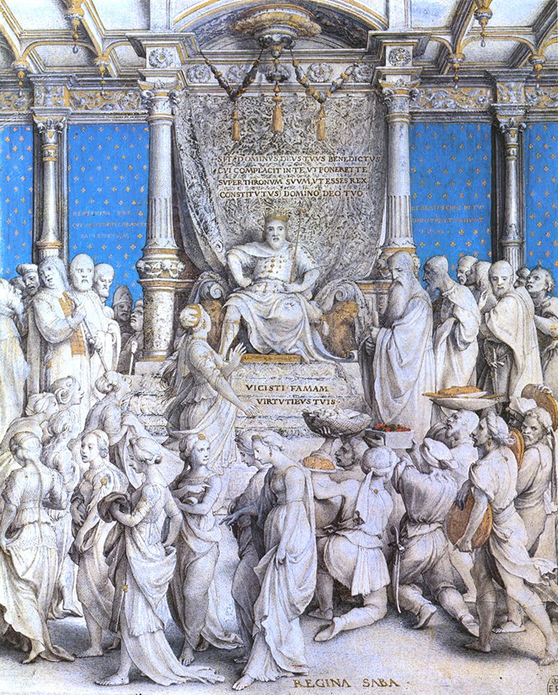 Solomon getting Homage of Queen of Sheba ca 1535 art print by Hans Holbein the Younger for $57.95 CAD