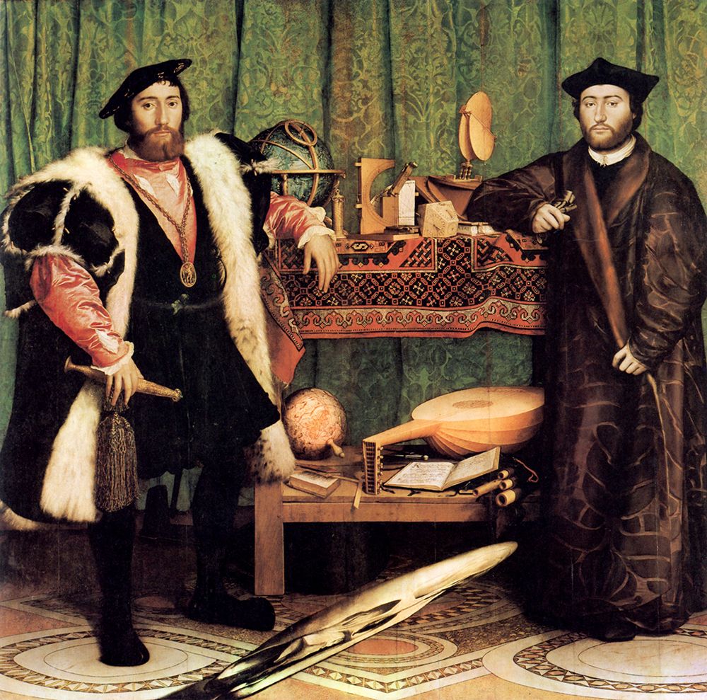 The Ambassadors 1533 art print by Hans Holbein the Younger for $57.95 CAD