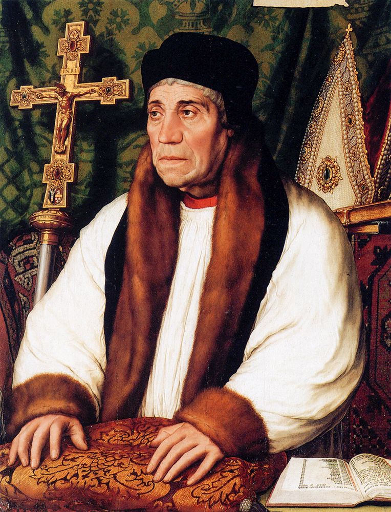 William Warham, Archbishop of Canterbury 1527 art print by Hans Holbein the Younger for $57.95 CAD