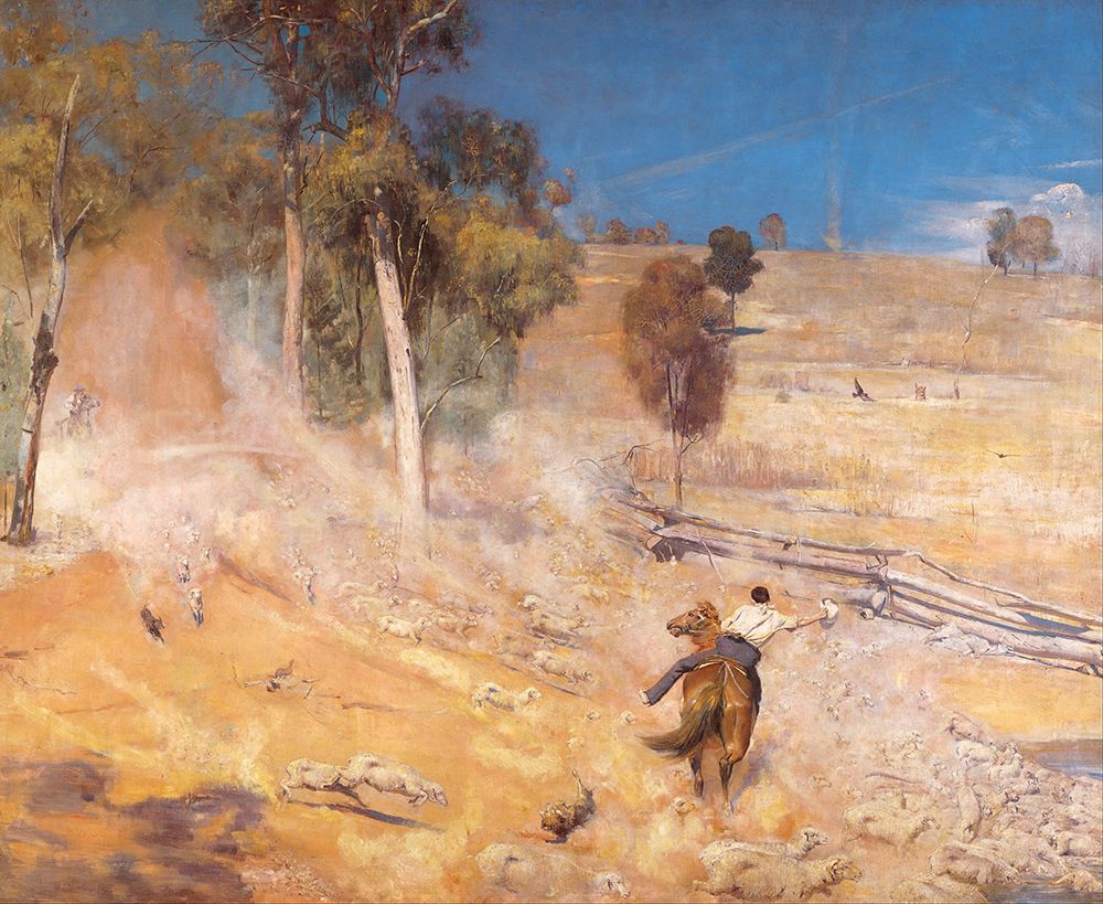 A Break Away 1891 art print by Tom Roberts for $57.95 CAD