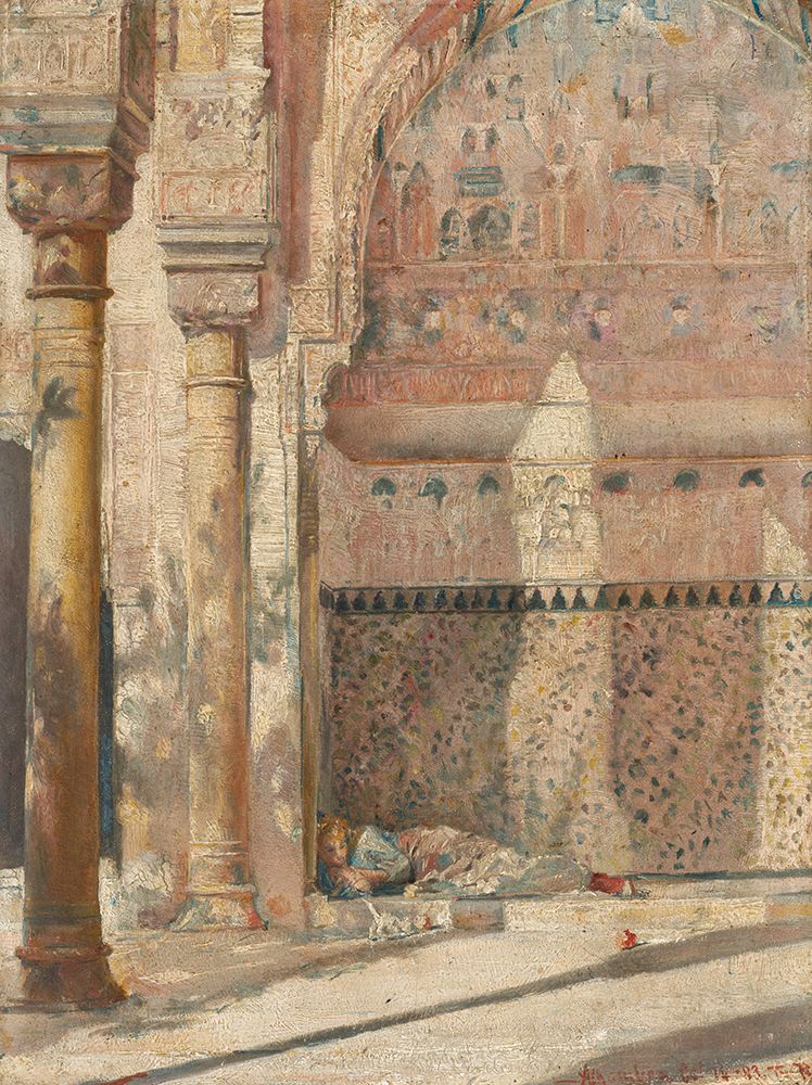 Basking, a Corner in the Alhambra 1883 art print by Tom Roberts for $57.95 CAD