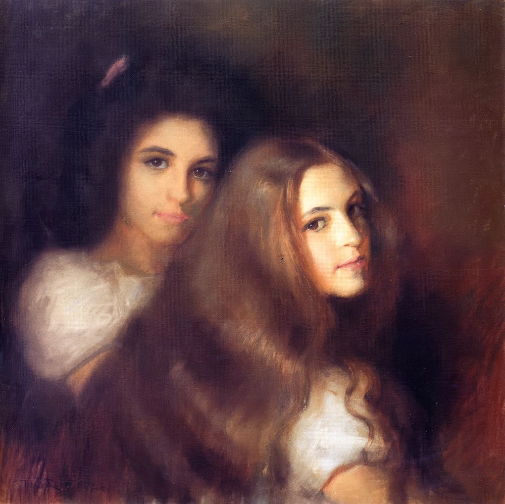 Elizabeth and Carmen Pinschof 1900 art print by Tom Roberts for $57.95 CAD