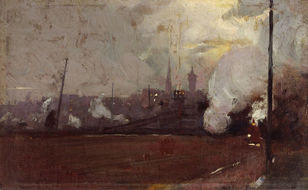 Evening Train to Hawthorn ca 1889 art print by Tom Roberts for $57.95 CAD
