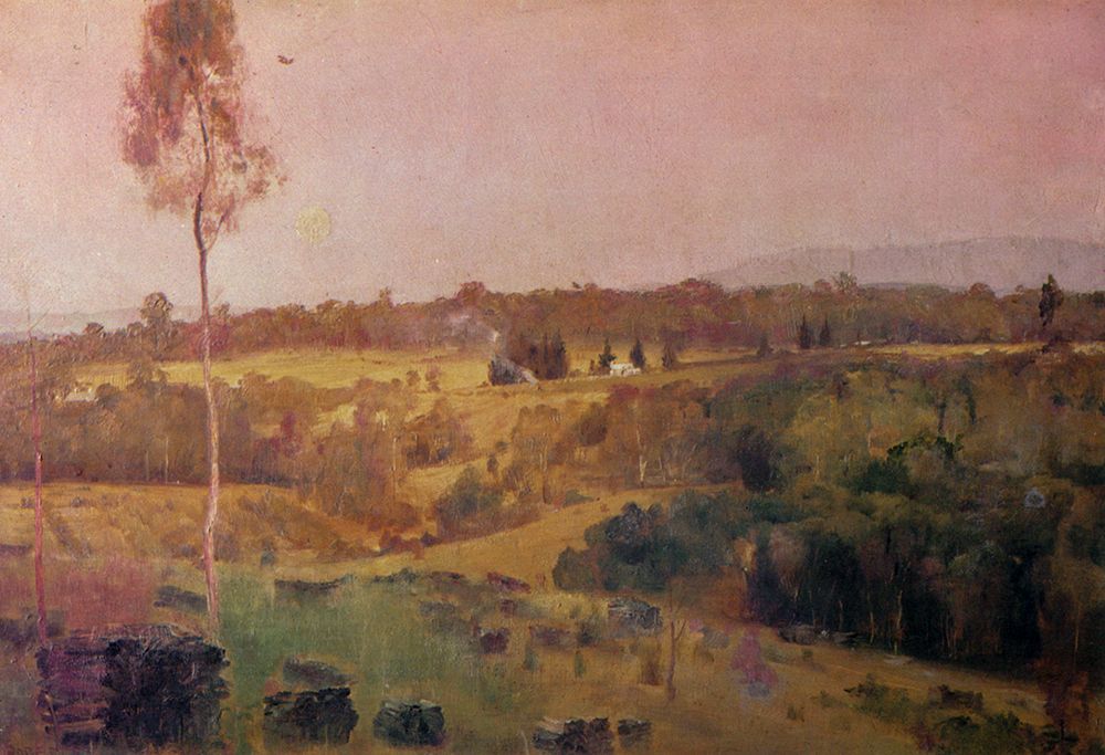 Evening When the Quiet East Flushes ca 1887 art print by Tom Roberts for $57.95 CAD