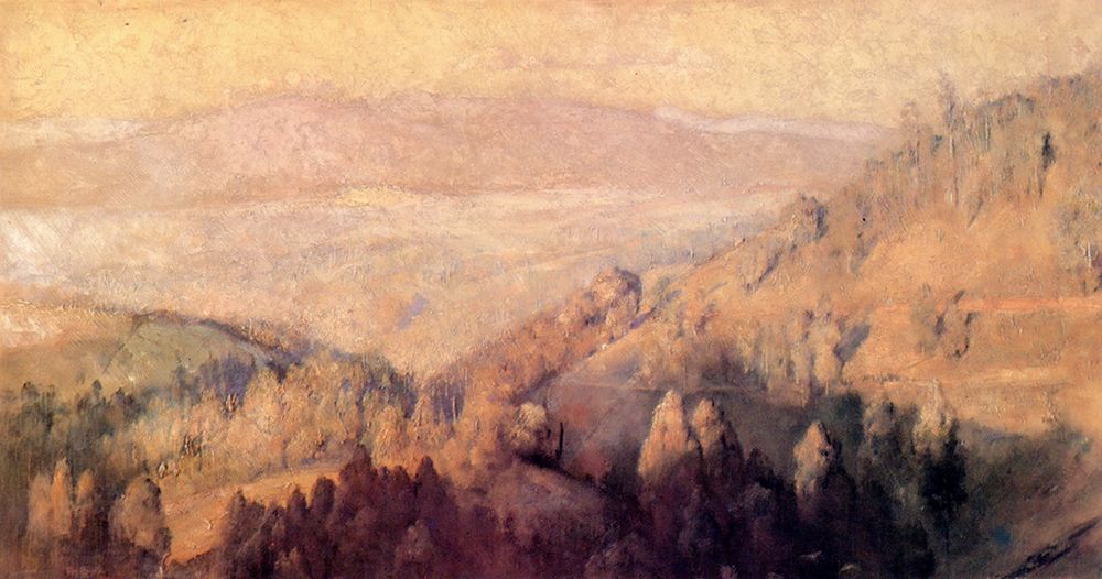 In the Shadow of the Hills 1924 art print by Tom Roberts for $57.95 CAD
