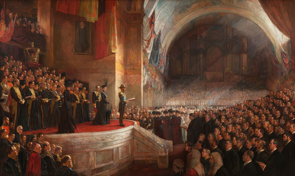 Opening of Parliament 1901 art print by Tom Roberts for $57.95 CAD
