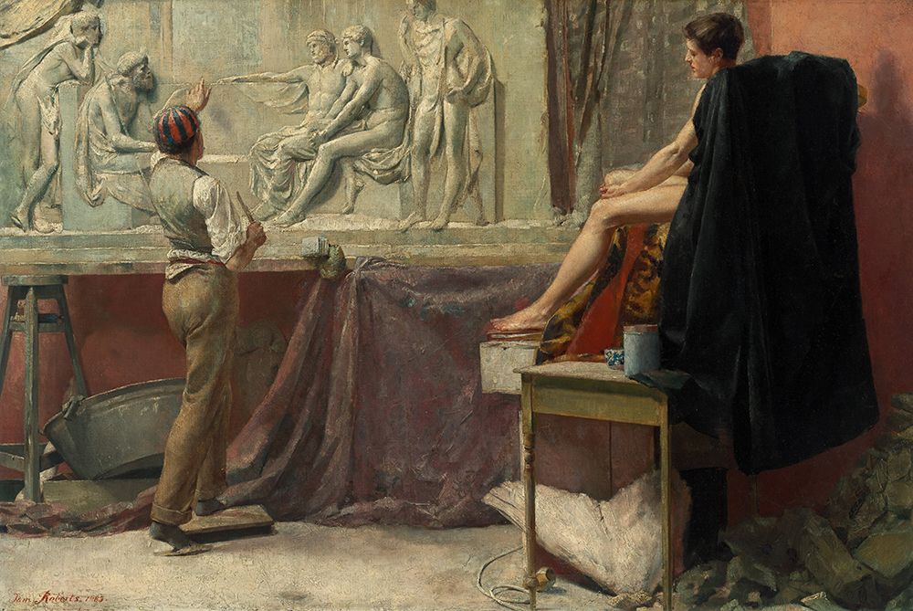 Sculptors Studio ca 1885 art print by Tom Roberts for $57.95 CAD