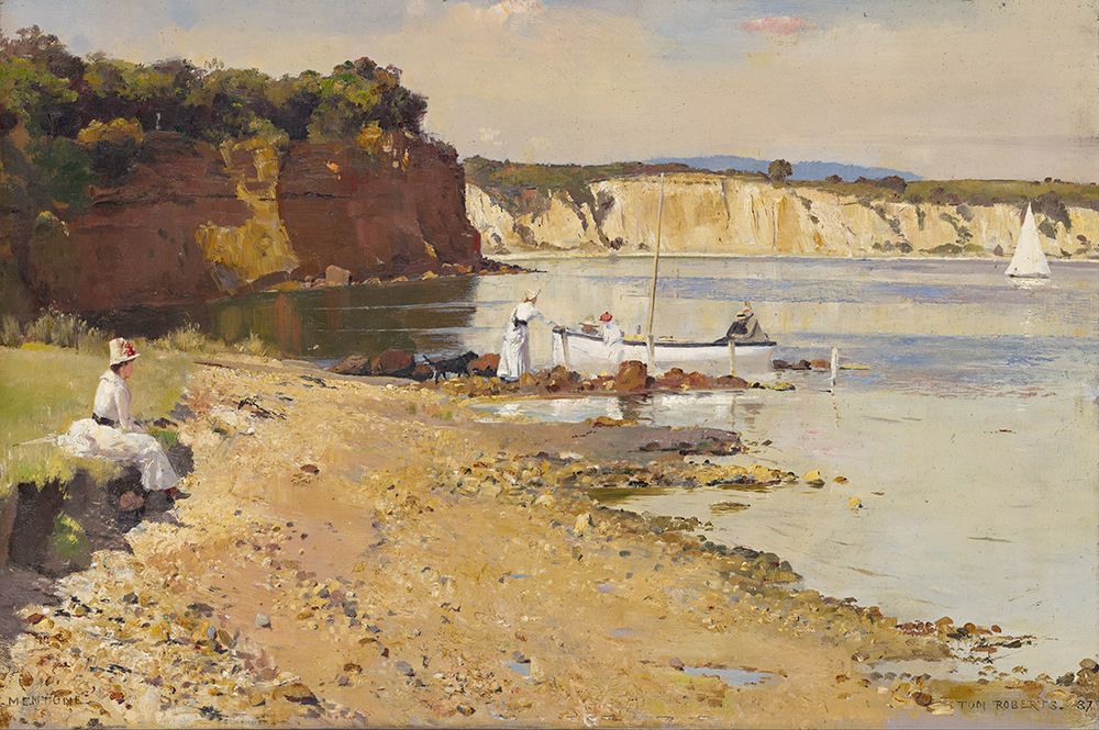 Slumbering Sea, Mentone 1887 art print by Tom Roberts for $57.95 CAD