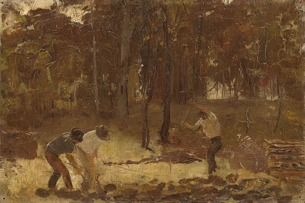 Turning the Soil, Sketch for The Charcoal Burners ca 1886 art print by Tom Roberts for $57.95 CAD