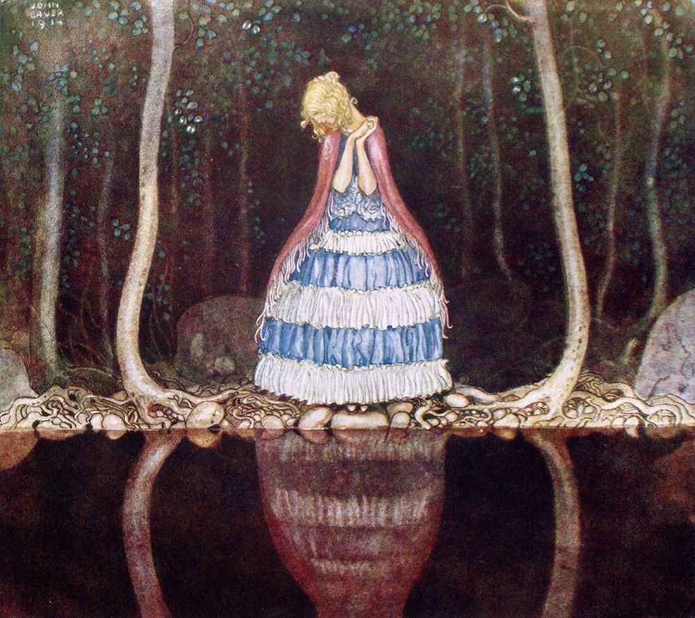 Inga and the Dark Lake 1914 art print by John Bauer for $57.95 CAD