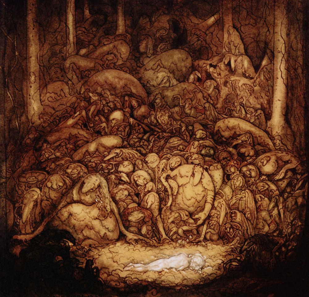 The Root Trolls, Rottrollen ca 1910 art print by John Bauer for $57.95 CAD
