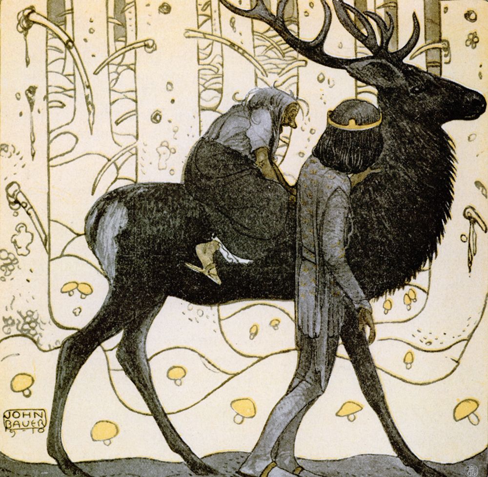 They Travelled a Long Time ca 1910 art print by John Bauer for $57.95 CAD
