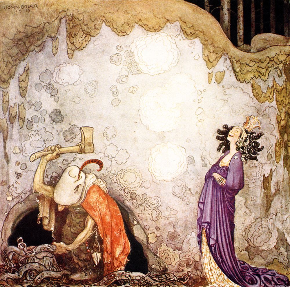 Troll Mother Chopped Wood ca 1910 art print by John Bauer for $57.95 CAD