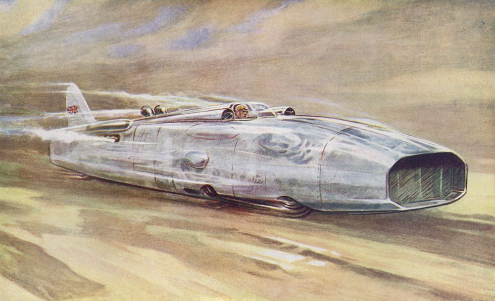 An Early Record-breaker Thunderbolt art print by Frederick Gordon Crosby for $57.95 CAD