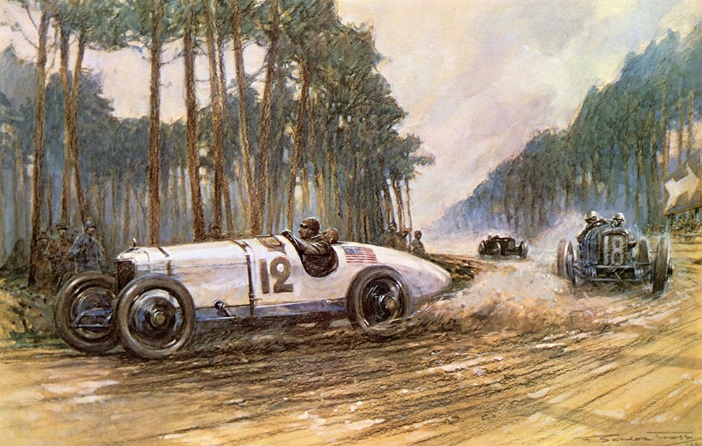 French Grand Prix, Le Mans 1921 art print by Frederick Gordon Crosby for $57.95 CAD