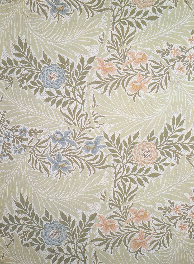 Design for Larkspur Wallpaper ca 1875 art print by William Morris for $57.95 CAD