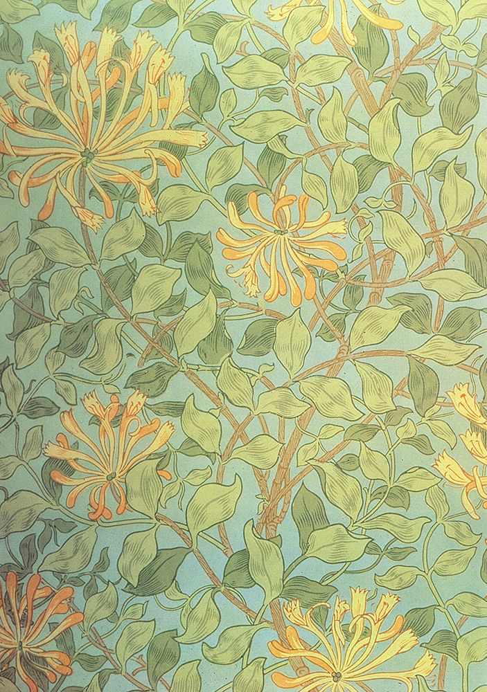 Honeysuckle detail 1883 art print by William Morris for $57.95 CAD
