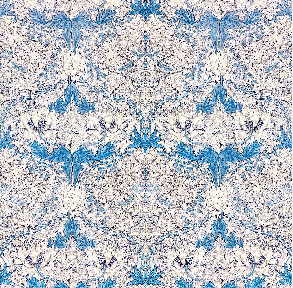 Honeysuckle in Blue 1876 art print by William Morris for $57.95 CAD