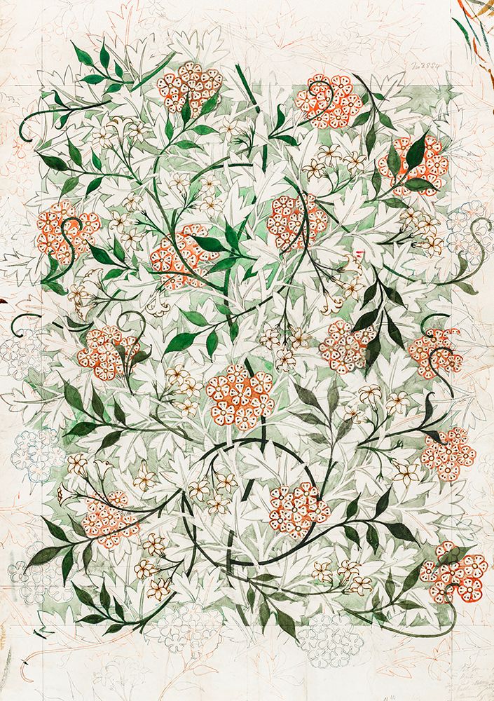 Jasmine pattern ca 1850 art print by William Morris for $57.95 CAD
