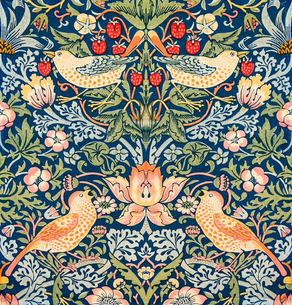 Strawberry Thief pattern detail 1883 art print by William Morris for $57.95 CAD