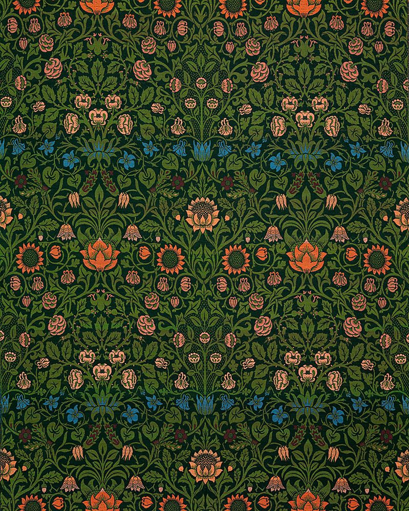 Violet and Columbine detail 1883 art print by William Morris for $57.95 CAD