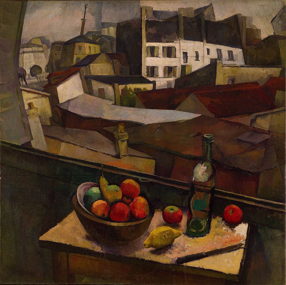 Knife and Fruit in Front of the Window 1917 art print by Diego Rivera for $57.95 CAD
