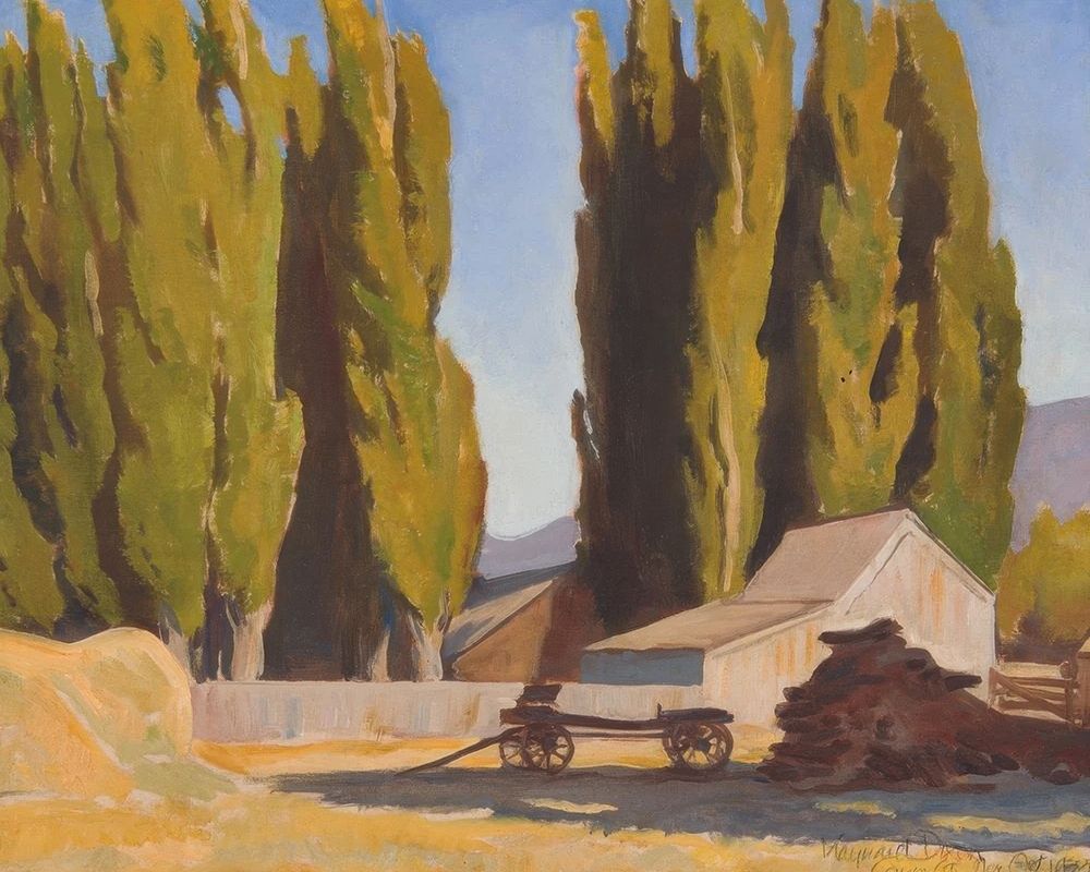 Barn and Poplars 1935 art print by Maynard Dixon for $57.95 CAD
