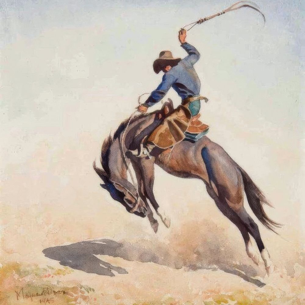 Bucker ca 1900 art print by Maynard Dixon for $57.95 CAD