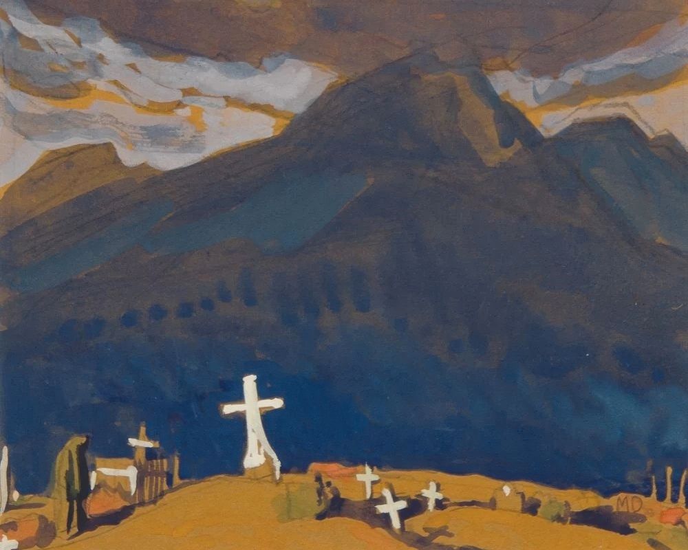Campo Santo Cemetery study ca 1931 art print by Maynard Dixon for $57.95 CAD
