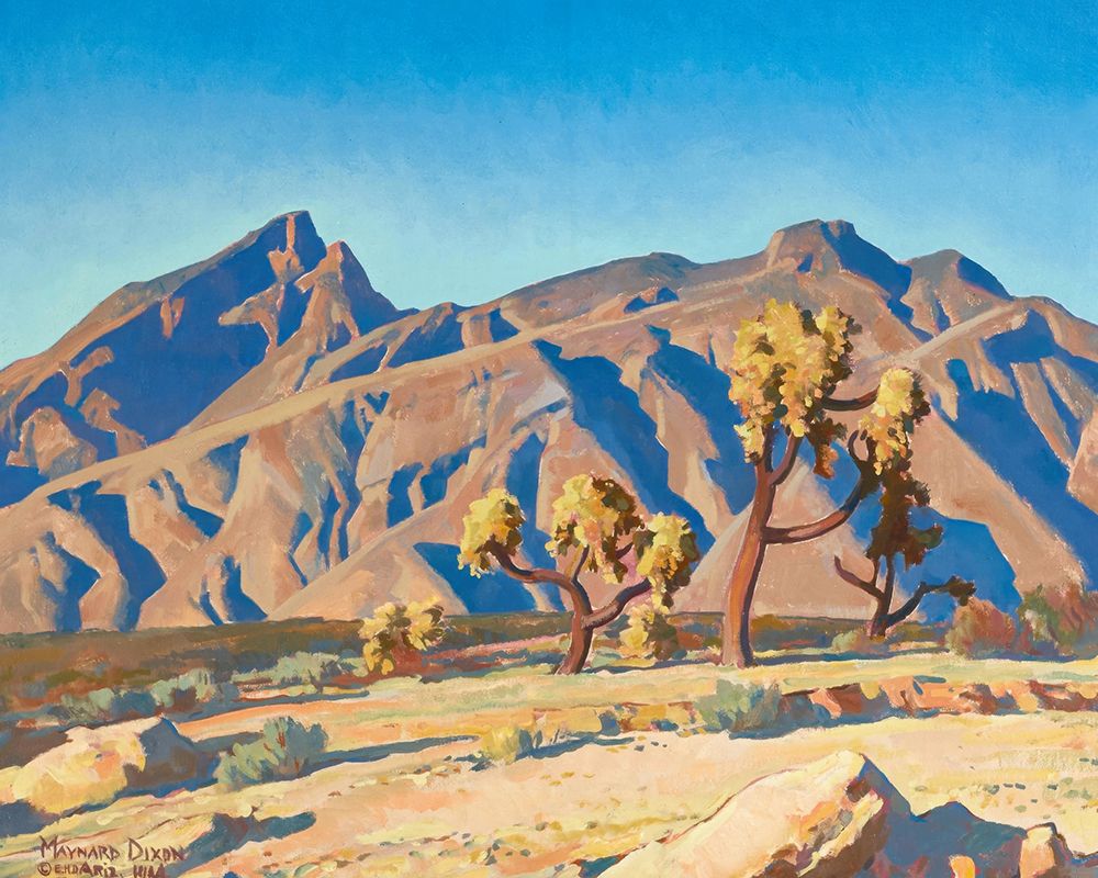 Chollas Against the Mountains 1944 art print by Maynard Dixon for $57.95 CAD
