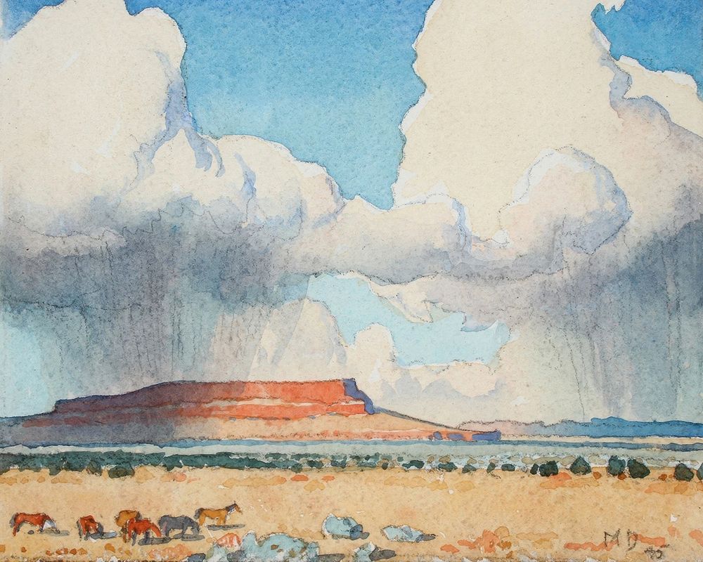 Clouds and Mesa, Arizona 1945 art print by Maynard Dixon for $57.95 CAD