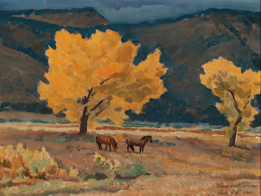 Cottonwoods in Storm 1941 art print by Maynard Dixon for $57.95 CAD