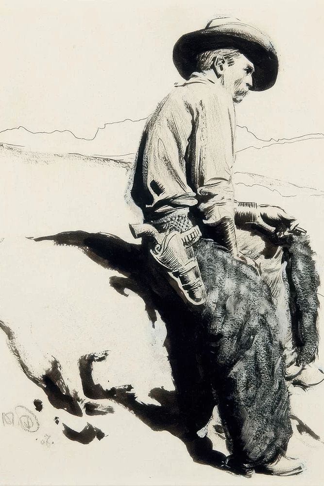 Cowboy 1908 art print by Maynard Dixon for $57.95 CAD