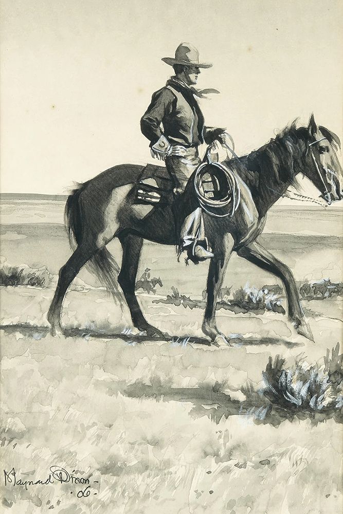 Cowboy on Horseback 1906 art print by Maynard Dixon for $57.95 CAD