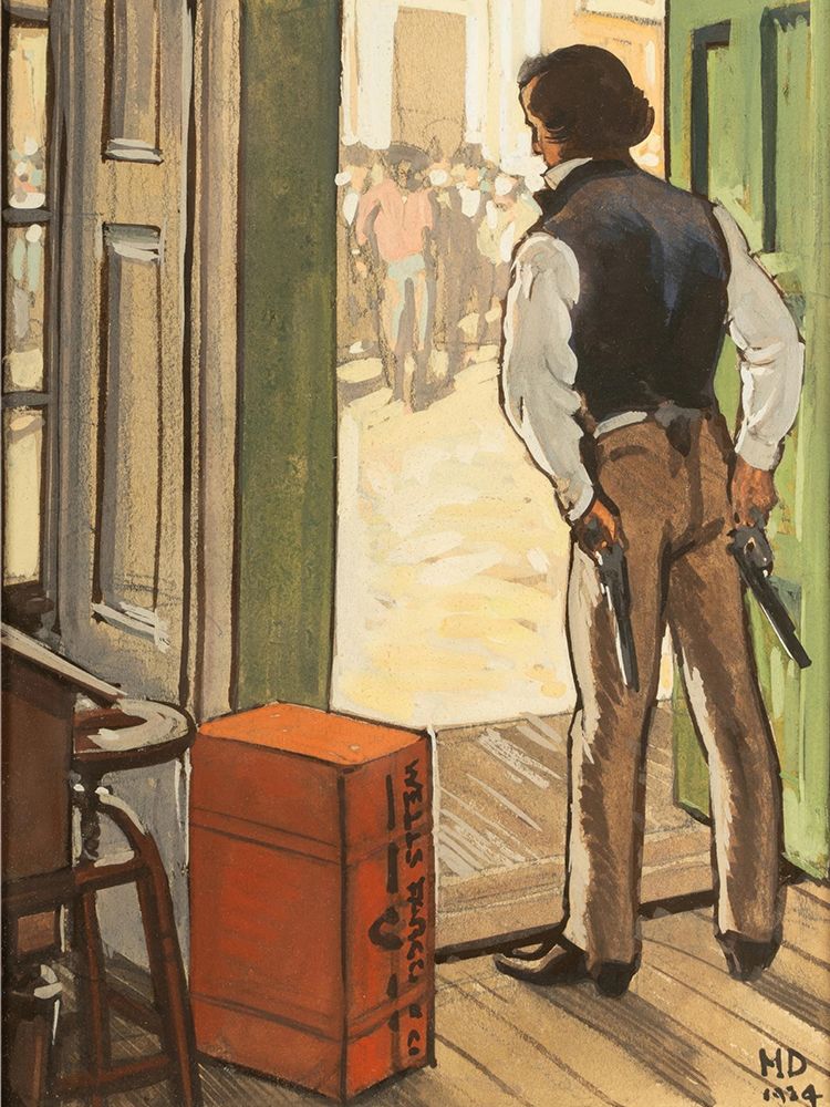 Defending his Bounty 1934 art print by Maynard Dixon for $57.95 CAD