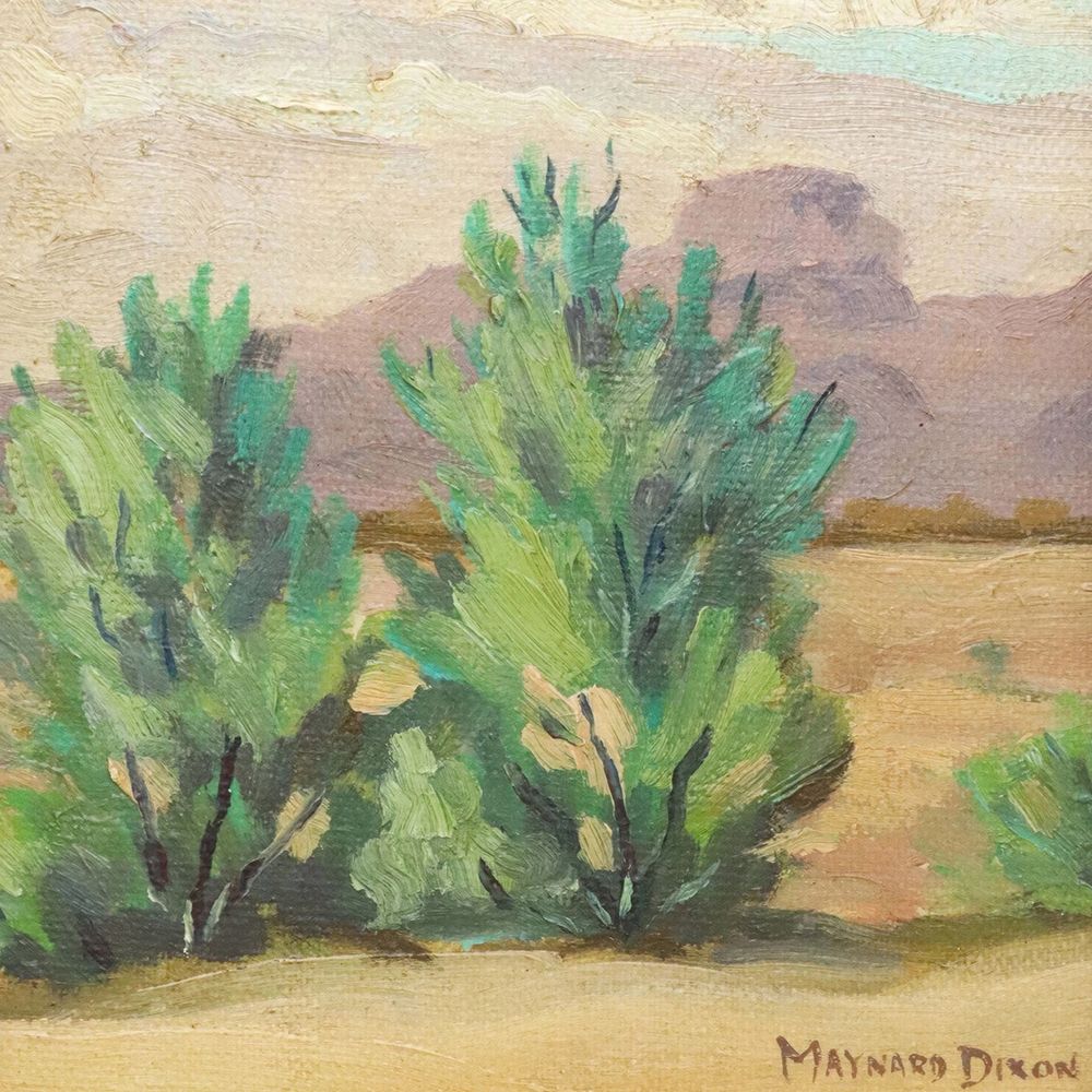 Desert Sage and Mountains art print by Maynard Dixon for $57.95 CAD