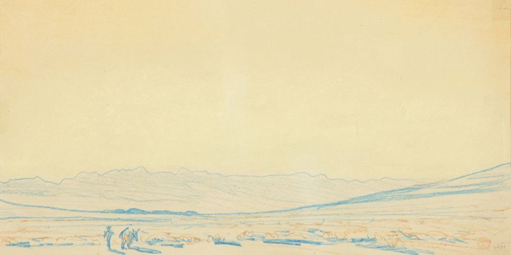 Desert with Prospector, Coachella Valley 1937 art print by Maynard Dixon for $57.95 CAD