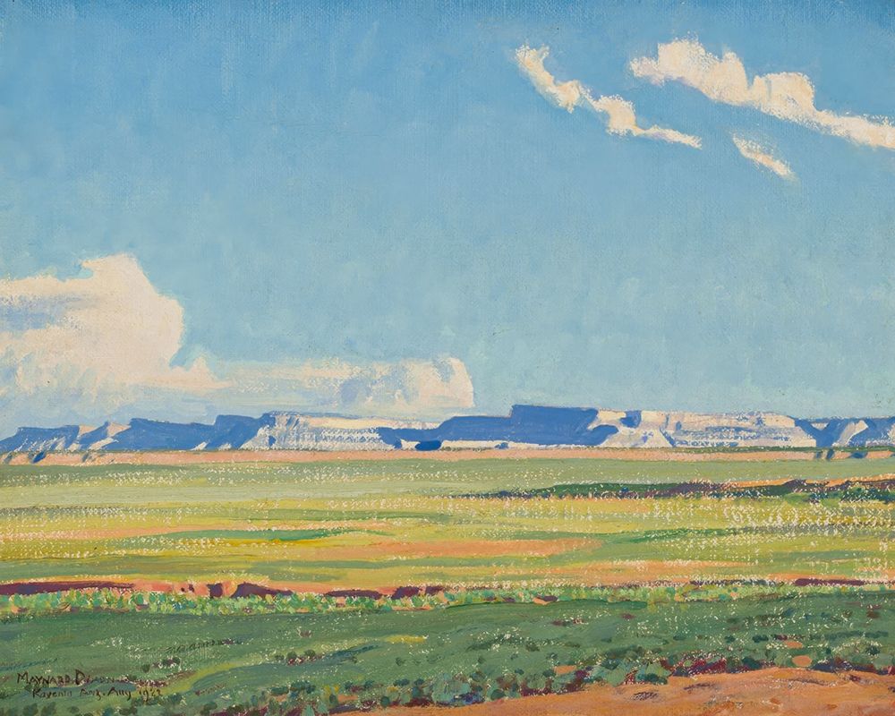 Distant Mesa, Navajo Reservation, Kayenta, Arizona 1922 art print by Maynard Dixon for $57.95 CAD