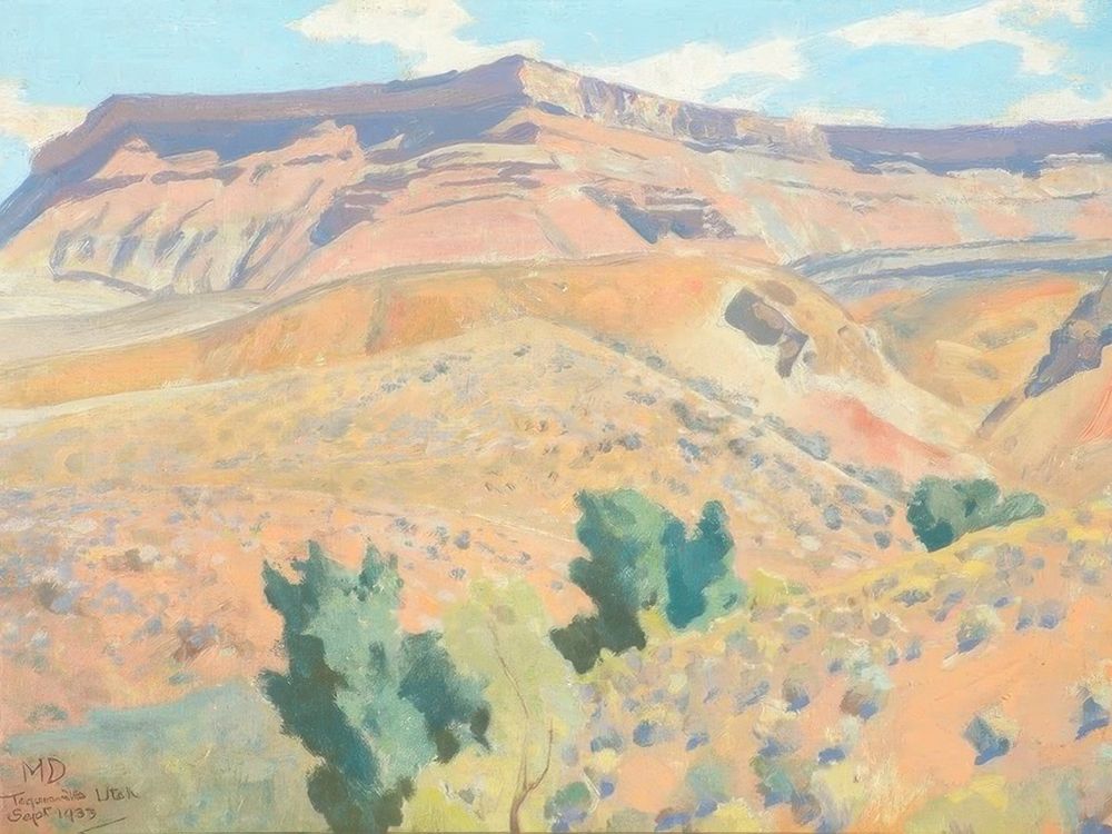 Ditch Line and Mesa, Toquerville 1933 art print by Maynard Dixon for $57.95 CAD